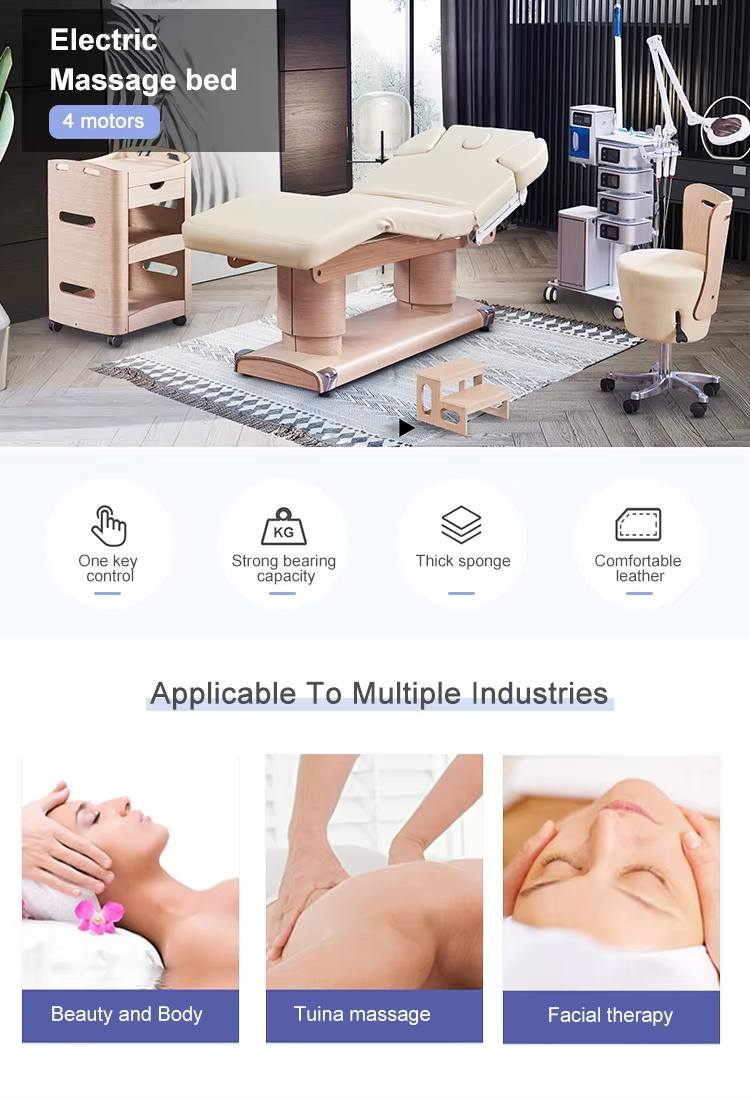 سرير تدليك كهربائي بقاعدة خشبي - مراجعة Spa Wellness Salon وسعره