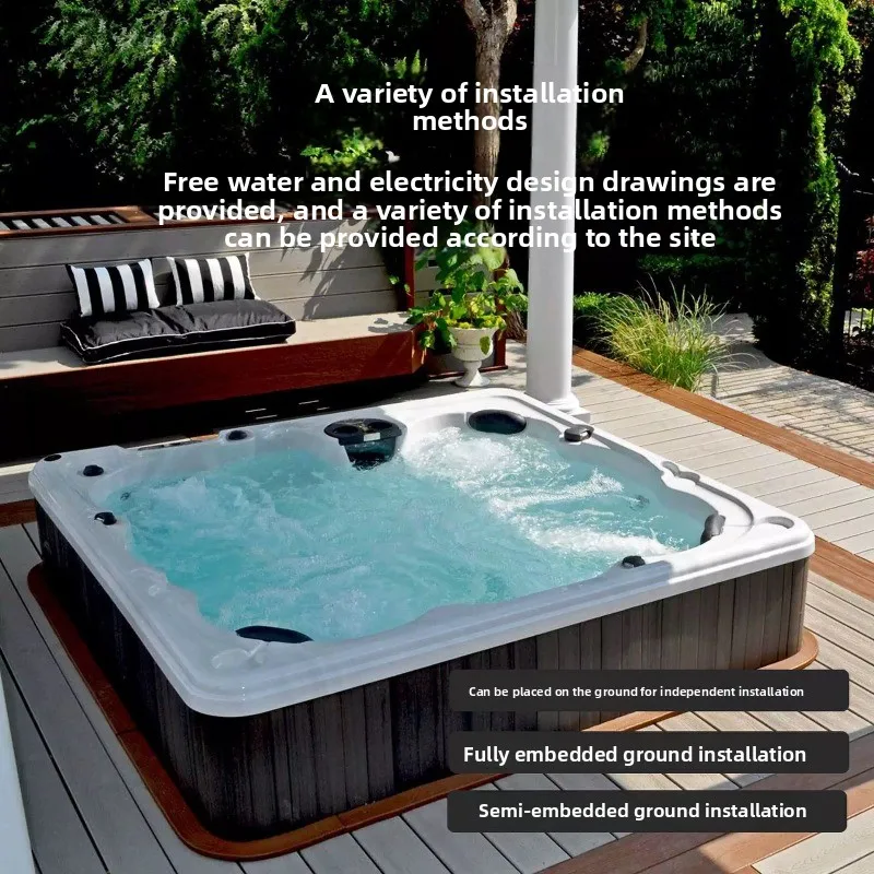 جاكوزي خارجي متعدد اللاعبين مع - مراجعة Spa Wellness Jacuzzi وسعره