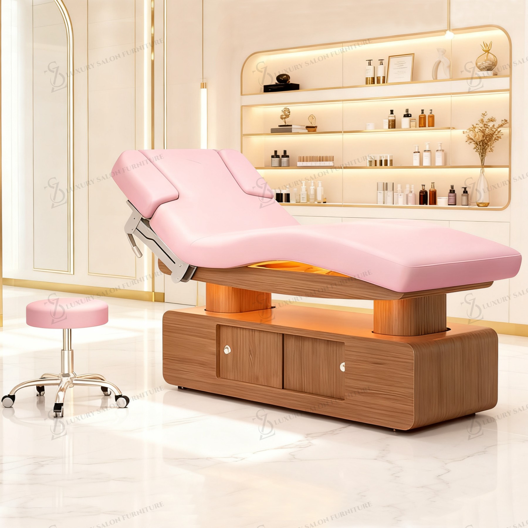الفاخرة 3/4 محركات الوردي سرير - مراجعة Spa Wellness Salon وسعره
